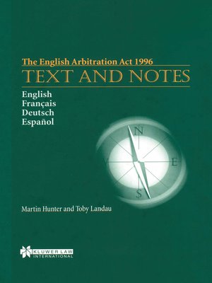 cover image of The English Arbitration Act 1996
